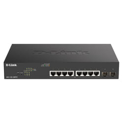 D-Link DGS-1100-10MPV2 commutateur réseau Géré L2 Gigabit Ethernet (10/100/1000) Connexion Ethernet, supportant l'alimentation via ce port (PoE) 1U Noir