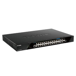 D-Link DGS-1520-28MP commutateur réseau Géré L3 Gigabit Ethernet (10/100/1000) Connexion Ethernet, supportant l'alimentation via ce port (PoE) 1U Noir