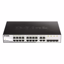 D-Link DGS-1210-20, Géré, L2, Gigabit Ethernet (10/100/1000), Full duplex, Grille de montage, 1U