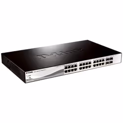 D-Link DGS-1210-28P Géré L2 Gigabit Ethernet (10/100/1000) Connexion Ethernet, supportant l'alimentation via ce port (PoE) 1U - Vue supplémentaire 2