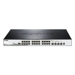 D-Link DGS-1510-28XMP Géré L2/L3 Gigabit Ethernet (10/100/1000) Connexion Ethernet, supportant l'alimentation via ce port (PoE) Noir, Gris