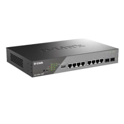 D-Link DSS-200G-10MP/E commutateur réseau Géré L2 Gigabit Ethernet (10/100/1000) Connexion Ethernet, supportant l'alimentation via ce port (PoE) 1U Gris
