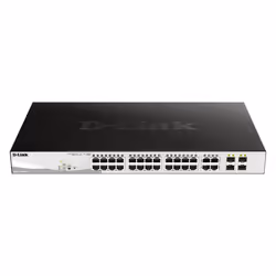 D-Link DGS-1210-24P Géré L2 Gigabit Ethernet (10/100/1000) Connexion Ethernet, supportant l'alimentation via ce port (PoE) Noir