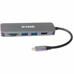 D-Link Hub USB-C 6-en-1 avec HDMI/lecteur de carte/alimentation DUB-2327