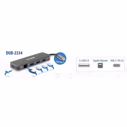 D-Link Hub USB-C 5-en-1 avec Gigabit Ethernet/alimentation DUB-2334