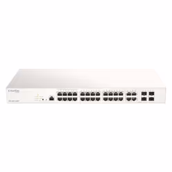 D-Link DBS-2000-28MP/E commutateur réseau Géré L2 Gigabit Ethernet (10/100/1000) Connexion Ethernet, supportant l'alimentation via ce port (PoE) Gris