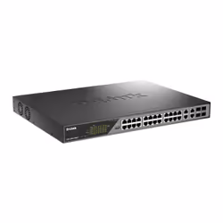 D-Link DSS-200G-28MP commutateur réseau Géré L2 Gigabit Ethernet (10/100/1000) Connexion Ethernet, supportant l'alimentation via ce port (PoE) 1U Gris