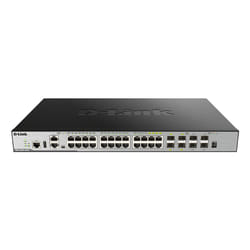 D-Link DGS-3630-28PC/SI/E commutateur réseau Géré L3 Gigabit Ethernet (10/100/1000) Connexion Ethernet, supportant l'alimentation via ce port (PoE) Noir, Gris