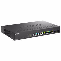 D-Link DMS-1250-10SP/E commutateur réseau Géré 2.5G Ethernet (100/1000/2500) Connexion Ethernet, supportant l'alimentation via ce port (PoE) Noir