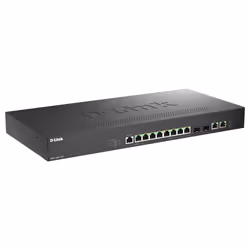 D-Link DMS-1250-12TP/E commutateur réseau Géré 2.5G Ethernet (100/1000/2500) Connexion Ethernet, supportant l'alimentation via ce port (PoE) Noir
