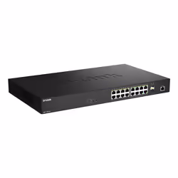 D-Link DMS-1250-18P/E commutateur réseau Géré L2 2.5G Ethernet (100/1000/2500) Connexion Ethernet, supportant l'alimentation via ce port (PoE) Noir - Vue supplémentaire 2