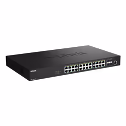 D-Link DMS-1250-28P/E commutateur réseau Géré L2 2.5G Ethernet (100/1000/2500) Connexion Ethernet, supportant l'alimentation via ce port (PoE) Noir - Vue supplémentaire 2