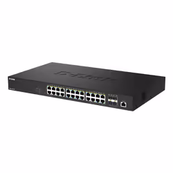 D-Link DMS-1250-28P/E commutateur réseau Géré L2 2.5G Ethernet (100/1000/2500) Connexion Ethernet, supportant l'alimentation via ce port (PoE) Noir - Vue supplémentaire 3