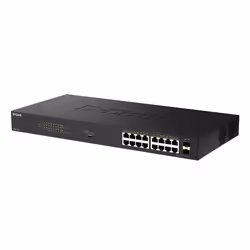 D-Link DGS-1018P Non-géré Gigabit Ethernet (10/100/1000) Connexion Ethernet, supportant l'alimentation via ce port (PoE) Noir - Vue supplémentaire 3