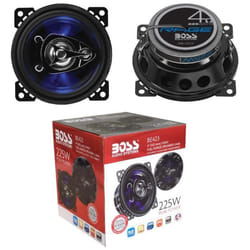 2 haut-parleurs BOSS AUDIO SYSTEMS BE423 3 voies coaxial 1000 cm 4 112 watt rms 225 watt max 4 ohm 90 avec led bleu par paire