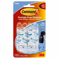 3M 17006CLR, Transparent, Plastique, 11 mm, 28,6 mm, 6 pièce(s)