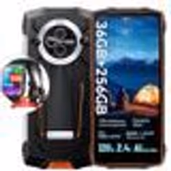 Blackview BV8200 Smartphone Incassable Double écran 6.5 256 Go 50MP 8800mAh Orange avec Smartwatch Blackview W60
