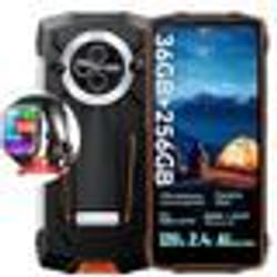 Blackview BV8200 Smartphone Incassable Double écran 6.5 256 Go 50MP 8800mAh Orange avec Smartwatch Blackview W60