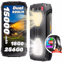 Blackview BV7300 Smartphone Robuste 6.67 256Go 50MP 15000mAh Noir avec Smartwatch Blackview W60
