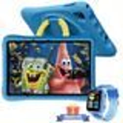 Tablette Tactile Enfants OSCAL Pad 60 Kids 10.1 RAM 12Go ROM 128Go-SD 512Go Android 15 5100 mAh WiFi 6 Avec Montre Z10 Bleu