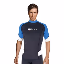 Combinaison Rash Guard Trilastic Ss - Mares - Bleu - Manches courtes - Natation