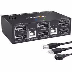 Commutateur KVM Displayport 2 PC 2 Moniteurs YOUTINGHDAV