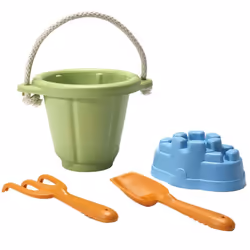 Green Toys Sand Play Set, Ensemble de jouets de plage, Plastique, Multicolore