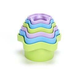 Green Toys Stacking Cups Jeux pour le bain Bleu, Vert, Violet