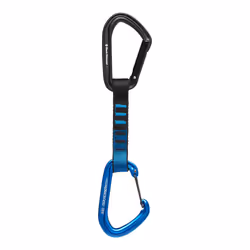 Black Diamond Hotforge Hybrid Quickdrw, Verrou, Mousqueton à verrou, En forme de D, Bleu, 24 kN, 8 kN