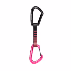 Black Diamond Hotforge Hybrid Quickdrw, Verrou, Mousqueton à verrou, En forme de D, Rose, 24 kN, 8 kN
