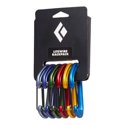 Black Diamond Litewire Rackpack Mousqueton à verrou En forme de D Acier Bleu, Vert, Rouge, Jaune 6 pièce(s)