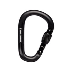 Black Diamond Pearlock Screwgate Carabiner Mousqueton à verrou En forme de D Noir 1 pièce(s)