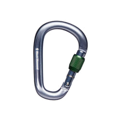 Black Diamond Pearlock Screwgate Carabiner Mousqueton à verrou En forme de D Vert, Argent 1 pièce(s)