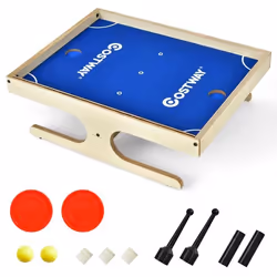 COSTWAY Jeu de Société Magnétique pour 2 Joueurs Mini Baby-Foot avec 2 Boules et 2 Poignées 45 x 335 x 14 CM