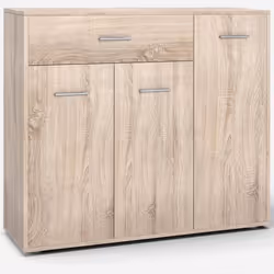 COSTWAY Buffet de Cuisine Commode Meuble de Rangement avec 1 Tiroir et 3 Portes en MDF  90 x 29 x 82 CM (L x l x H) Commode N ...