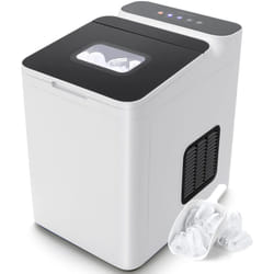 Costway - Machine à Glaçons 15 kg en 24h, Glaçons Automatiques Rapide Prêt en 6 Min blanc