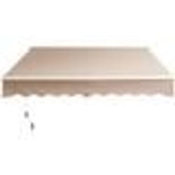 COSTWAY Store Banne Auvent Manuel Rétractable Angle Ajustable 40°-100° sans Perçage 295x250CM pour Fenêtre/Balcon Beige