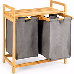 【Matériau en bambou 100 % naturel :】ce panier à double panier est fabriqué à partir de bambou naturel et écologique, qui n'es ...