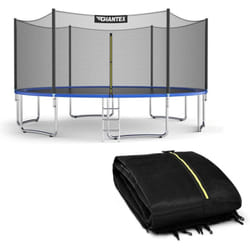 Costway - Filet de Sécurité pour Trampoline 366 cm Porte à Glissière Double et Boucles de Protection, Filet de Remplacement pour Trampolines pour 8