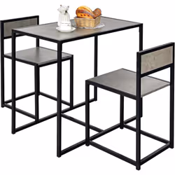 【Ensemble 3 pièces peu encombrant:】l'ensemble comprend 1 table rectangulaire et 2 chaises, ce qui vous permet de créer votre  ...