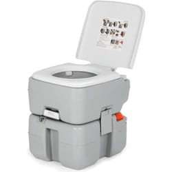 Toilettes Portables 20L Charge de 200 kg, Camping Toilette Anti-Fuite avec Indicateur de Niveau, pour Camping Voiture - Costway