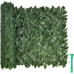 Haie Artificielle Brise-Vue Anti-UV 300 x 100 cm, Grillage Végétal diy Artificiel Feuillage Réaliste pe, 10 Attaches Zippées - Costway