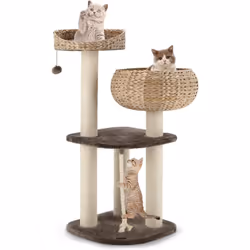 Les points importants : 【Arbre à chat spacieux et polyvalent :】cet arbre à chat à plusieurs niveaux sera un centre d'activité ...