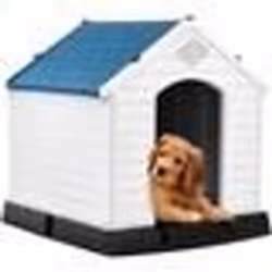 COSTWAY Niche pour Chien Intérieur/Extérieur 785 x 875 x 815 CM Abri pour Chien avec Toit Étanche Amovible et Bouche