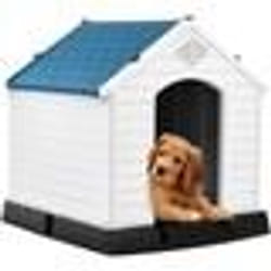 COSTWAY Niche pour Chien Intérieur/Extérieur 785 x 875 x 815 CM Abri pour Chien avec Toit Étanche Amovible et Bouche