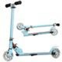 COSTWAY Trottinette Enfant Pliable 2 Roues LED Clignotantes Hauteur Ajustable Charge 70kg Enfant de 4 à 15 Ans Patinette Bleu Clair