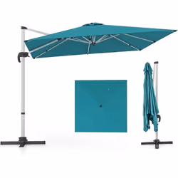 Attributs : 【Zone d’Ombre Luxueuse】L'auvent de ce parasol d'extérieur mesure 300 x 300 cm (L x l), offrant une grande zone d' ...