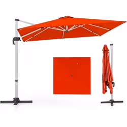 Attributs : 【Zone d’Ombre Luxueuse】L'auvent de ce parasol d'extérieur mesure 300 x 300 cm (L x l), offrant une grande zone d' ...