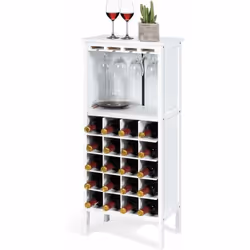 Attributs : 【Grand espace de stockage pour bouteille:】Notre casier à vin présente 20 emplacements de stockage pour les boutei ...