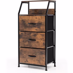 Description générale Cette commode haute de rangement est idéale pour organiser vos objets quotidiens grâce à ses 3 tiroirs e ...